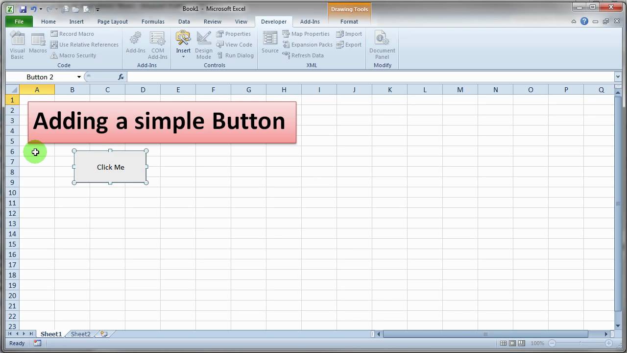 Excel Button VBA