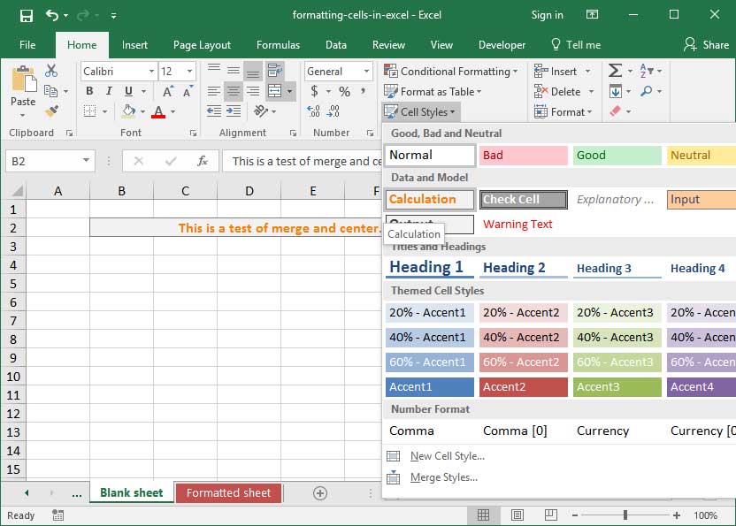 Excel Cell Formatting Ideas