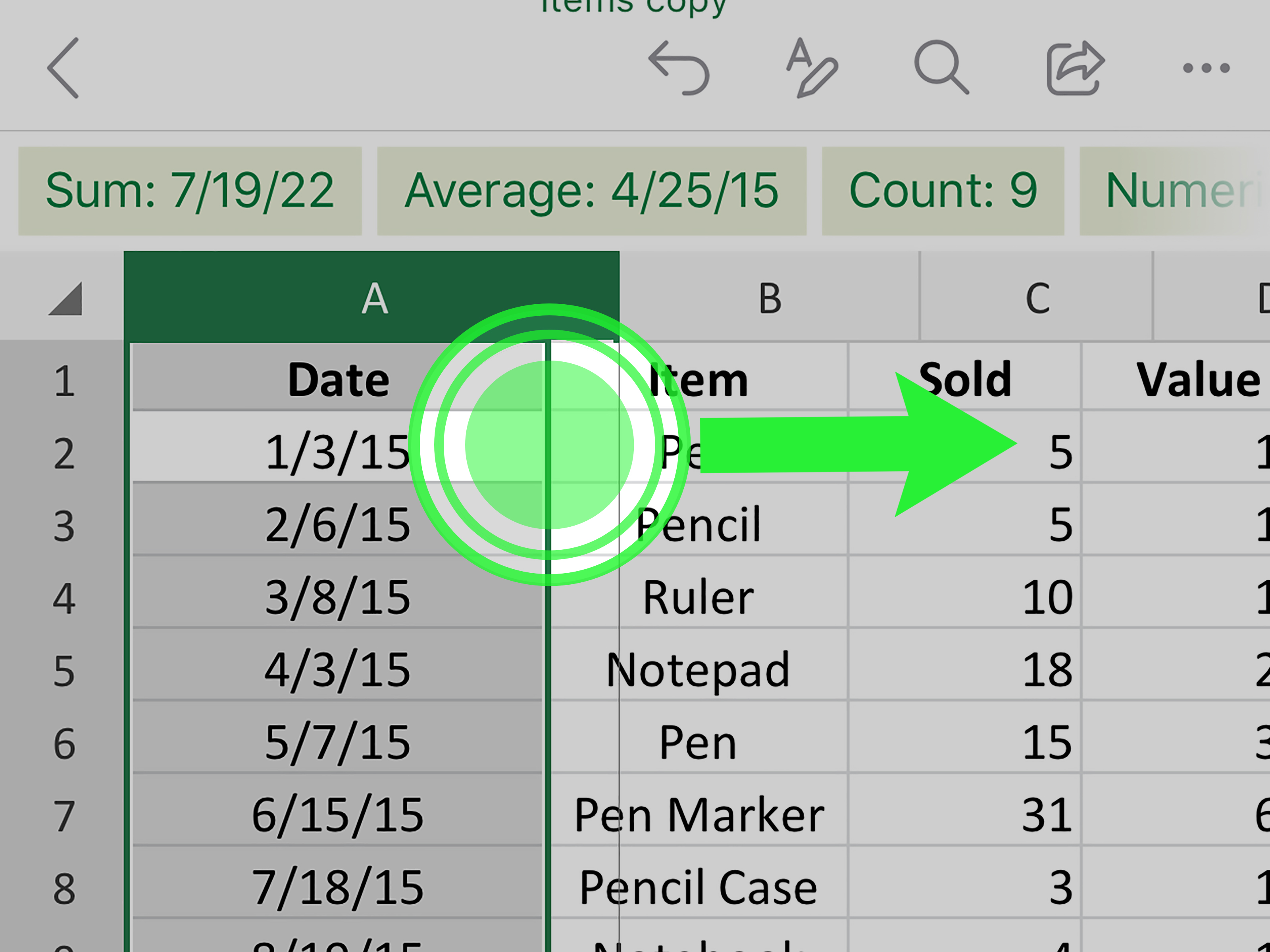 Excel Cell Size Adjustment