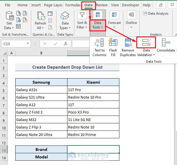 Excel Conditional Drop-Down List