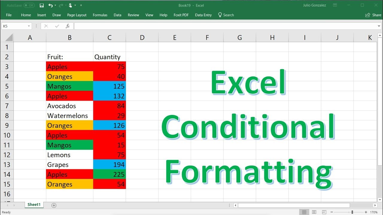 Excel Conditional Formatting Rules