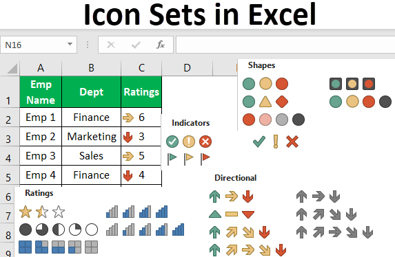 Excel Data Bars with Icon Sets