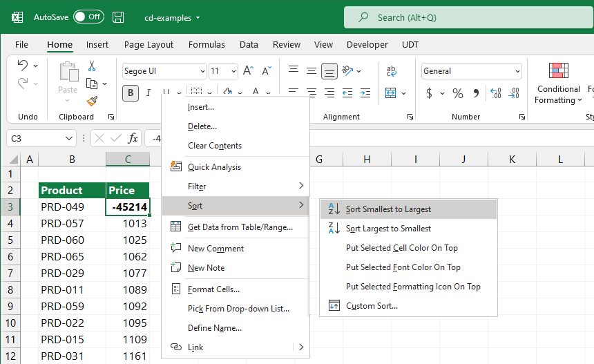 Excel Data Cleaning