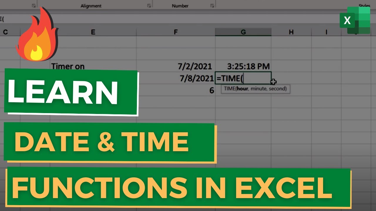 Excel Date and Time Functions Tutorial