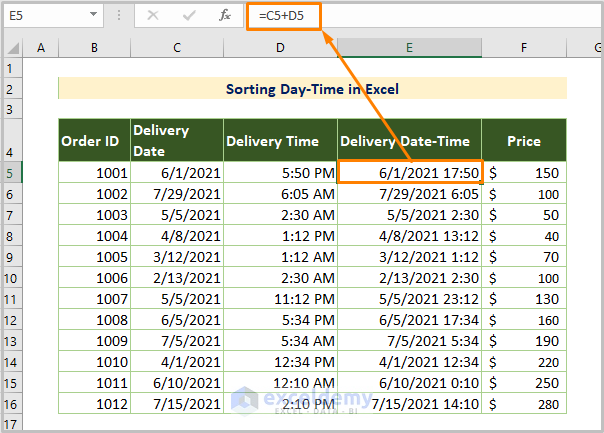 Excel date and time