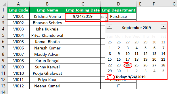 Excel Date Picker Format