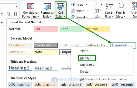 Excel Edit Hyperlinks