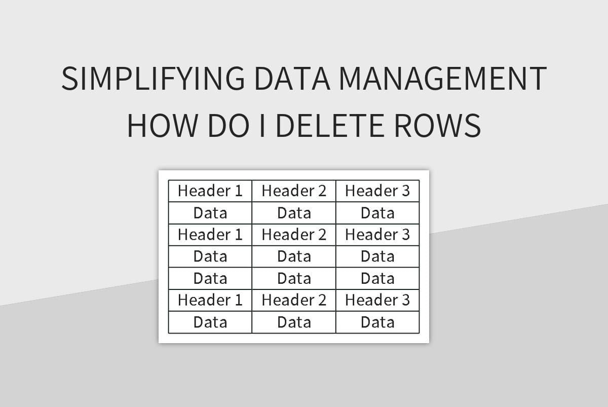 Excel Find And Delete Rows: Simplify Your Data Management