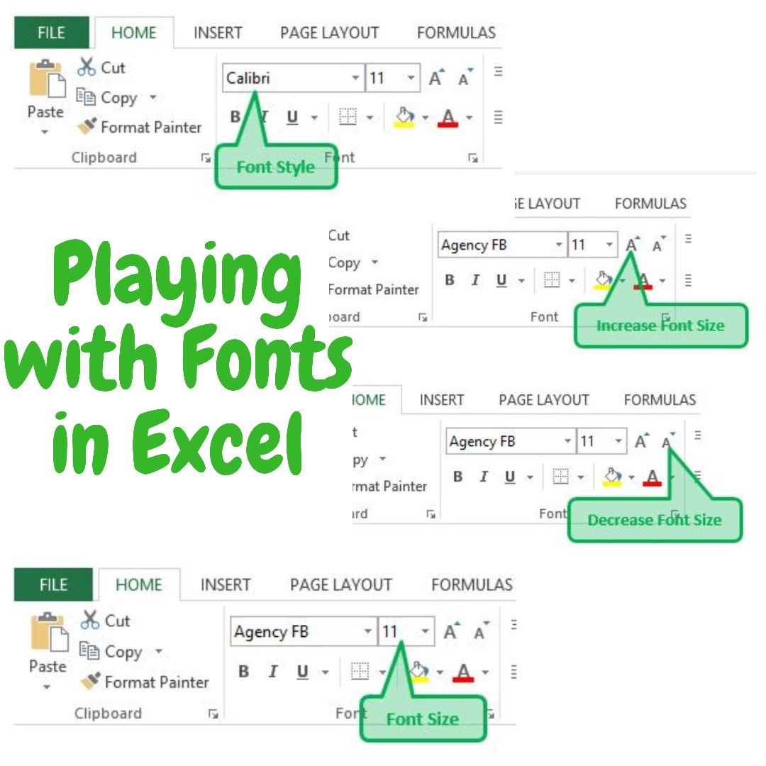 Excel font hacks