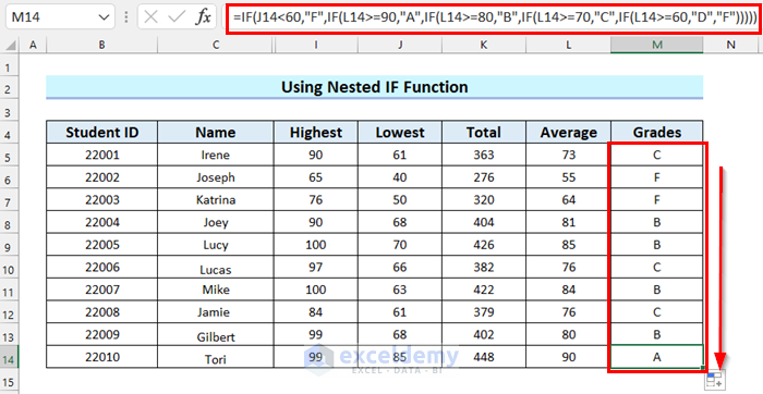 Excel Format Result