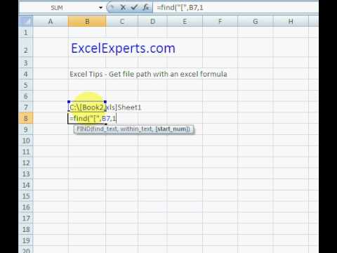 Excel Formula File Paths