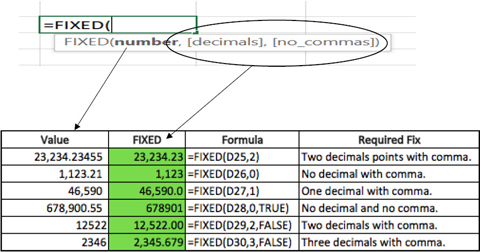 Excel formula fixes