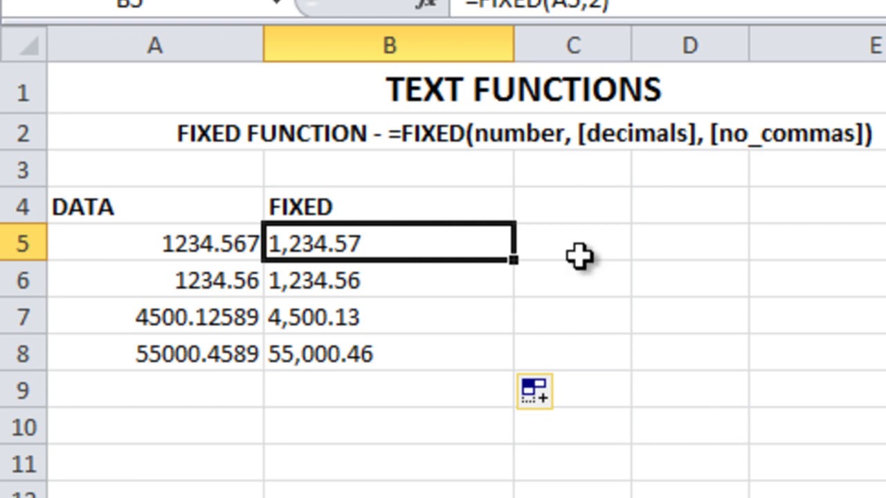 Excel formula fixes