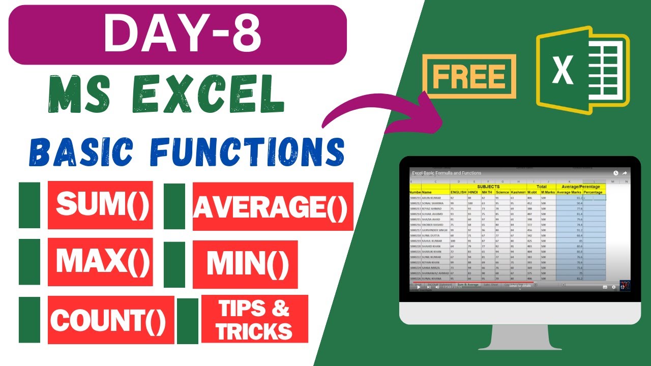 Excel Formulas and Functions