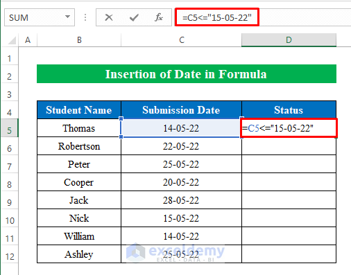 Excel IF Before Date Example 1