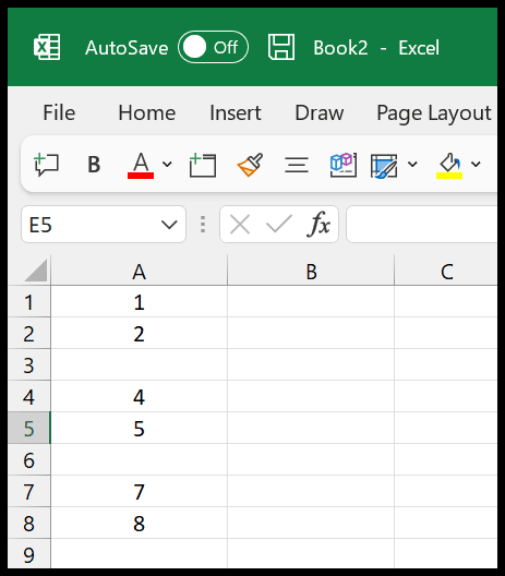 Excel If Blank Formula Example