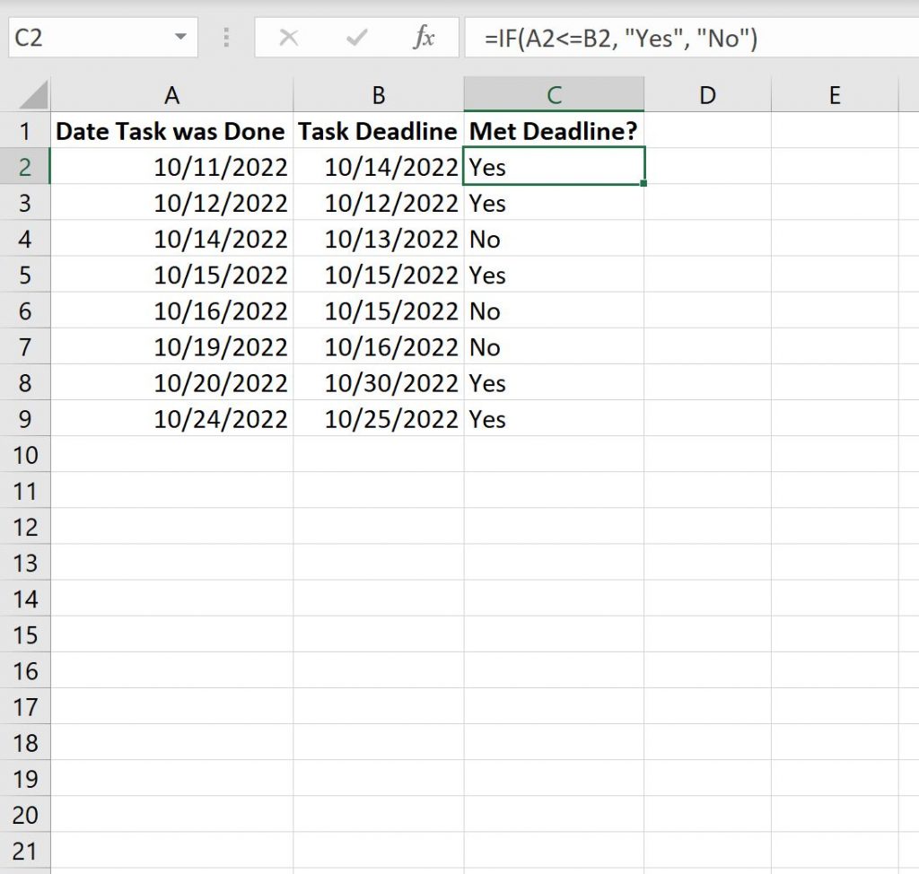 Excel IF Date Format