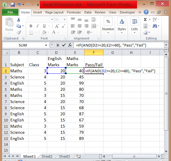 Excel IF Formula with Two Conditions Example 3