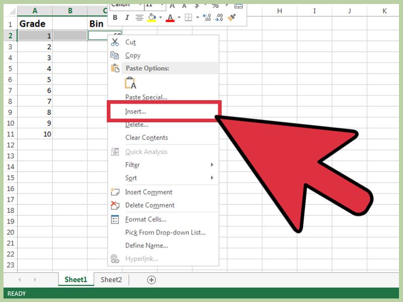 Excel insert row