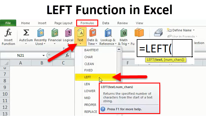 Excel LEFT Function