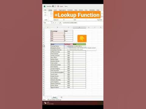 Excel Lookup Function