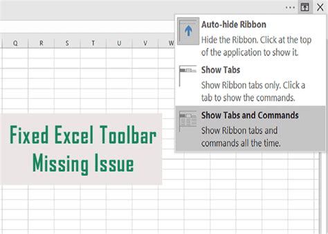 Excel Menu Bar Disappeared? Heres A Quick Fix