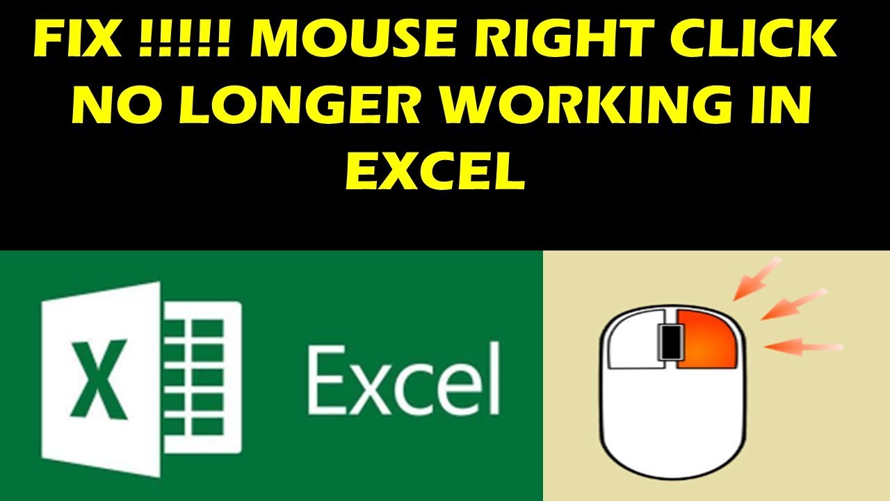 Excel mouse not working