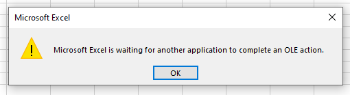 Excel OLE Error