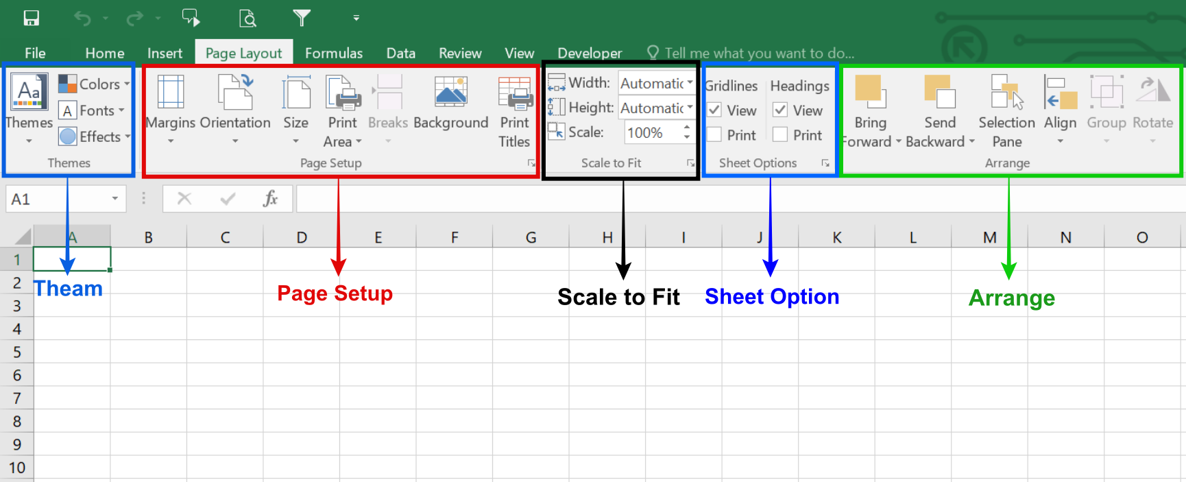 Excel Page Layout Settings