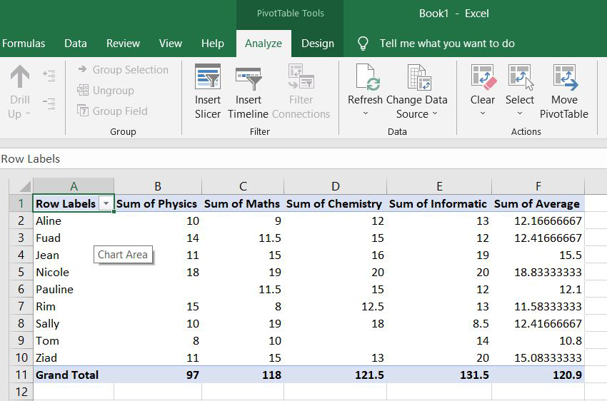 Excel Pivot Table Refresh Button