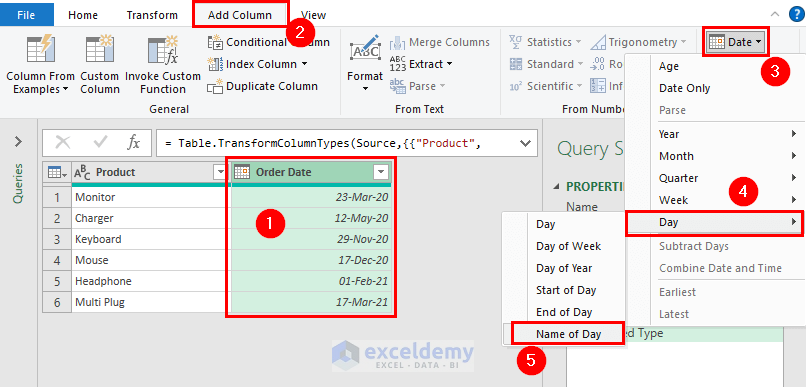 Excel Power Query for Date