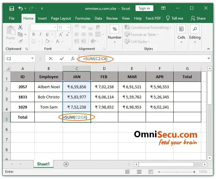 Excel Range Reference Example