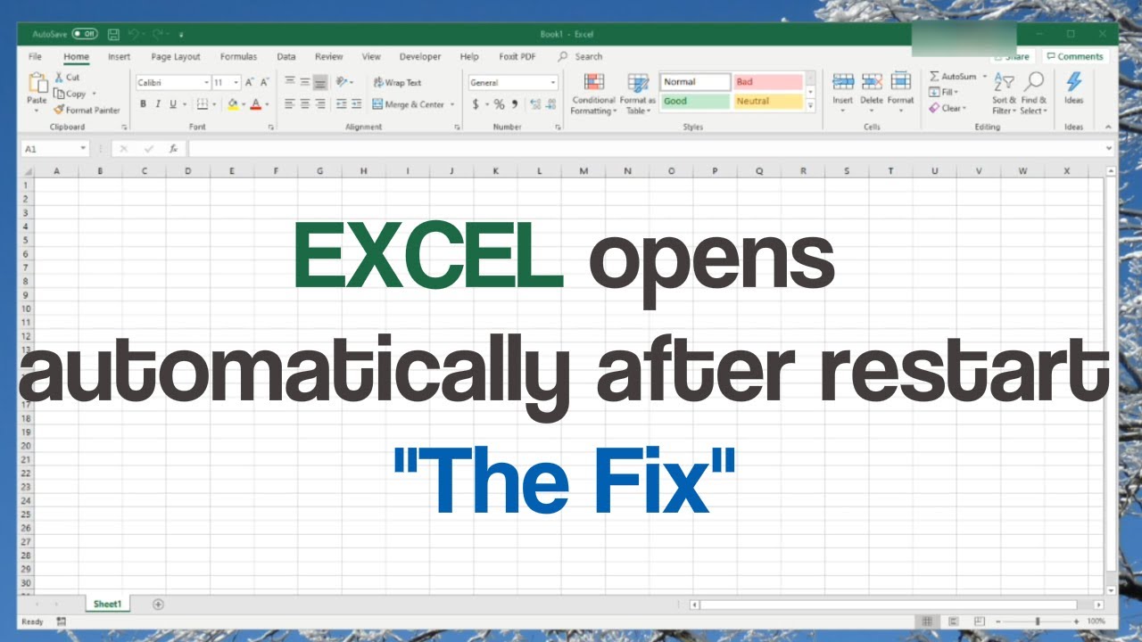 Excel Restart Fix