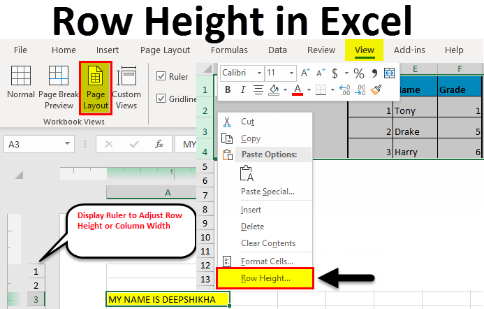 Excel Row Height Adjustment