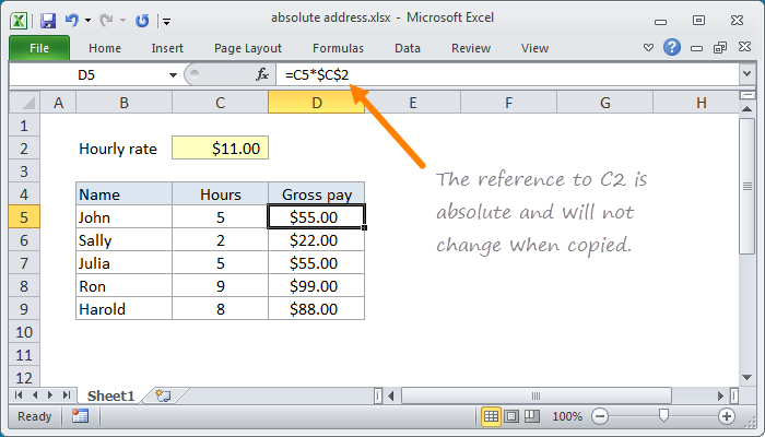 Excel Running Balance Formula with Absolute References