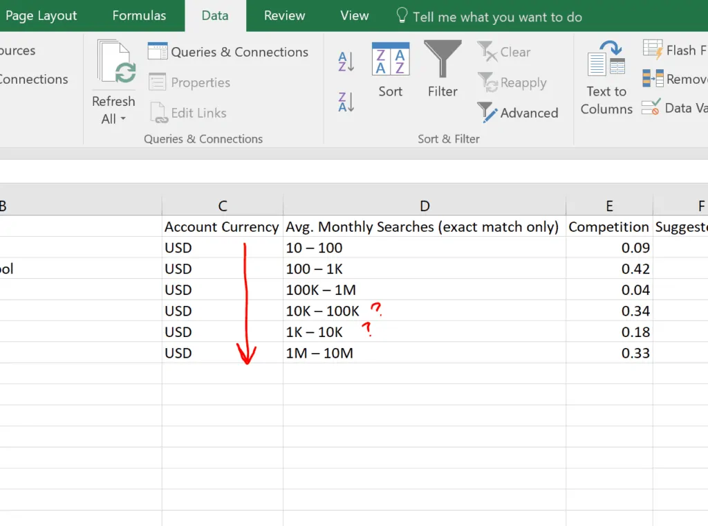 Excel Sorting Range