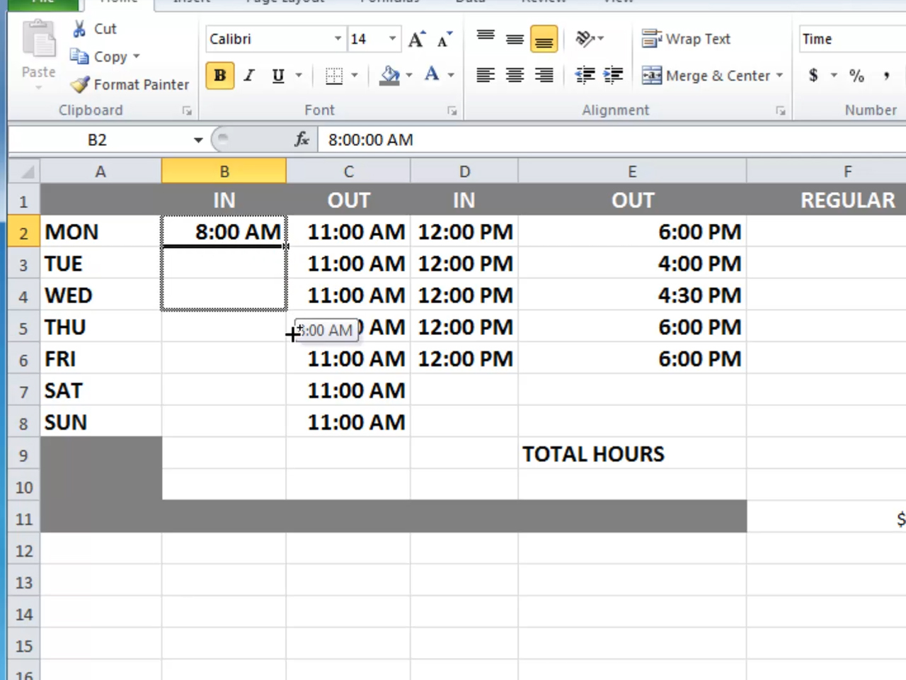 Excel time formulas explained