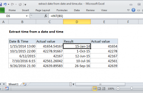 Excel TRUNC function date extraction