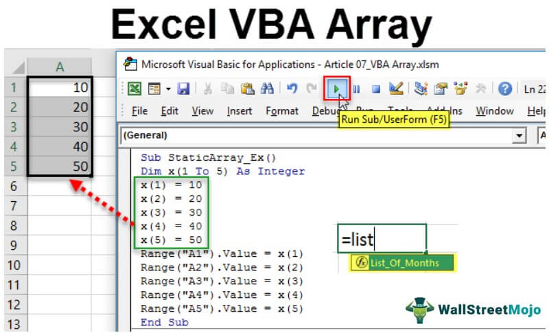 Excel VBA Array Formula