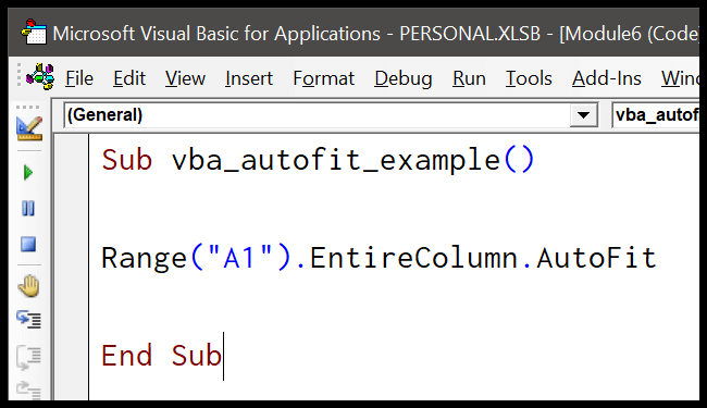 Excel VBA AutoFit Range