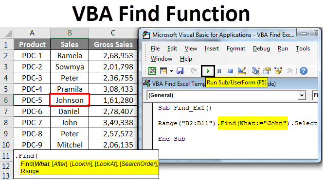 Excel VBA Find Method