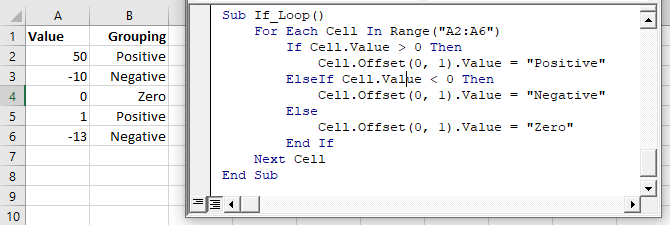 Excel VBA IF Statement