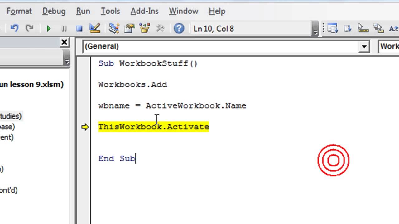 Excel VBA New Workbook Method 2