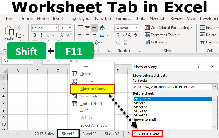 Excel Worksheet Tabs