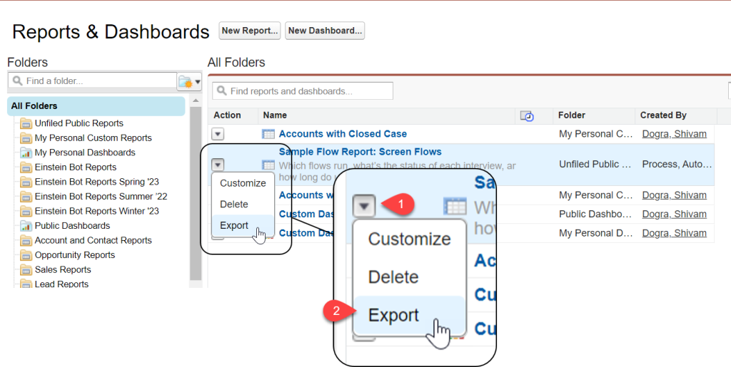 Export Salesforce Report to Excel Tutorial