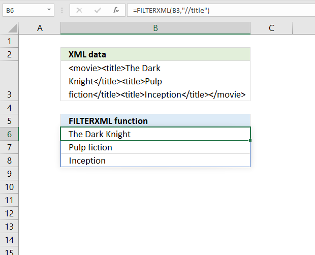 FILTERXML Function