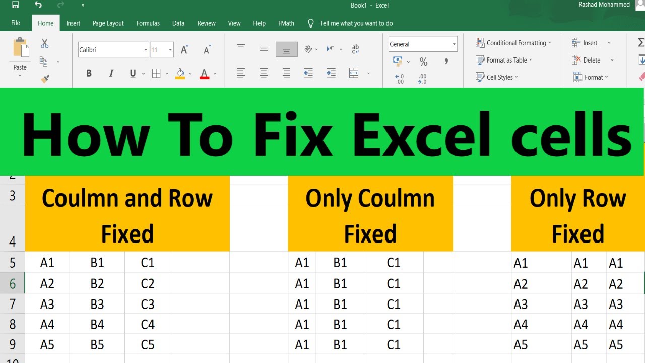 Fix Cells In Excel Quickly And Easily Today