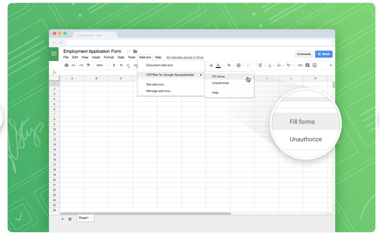 Google Drive PDF to Sheets Add-ons Method