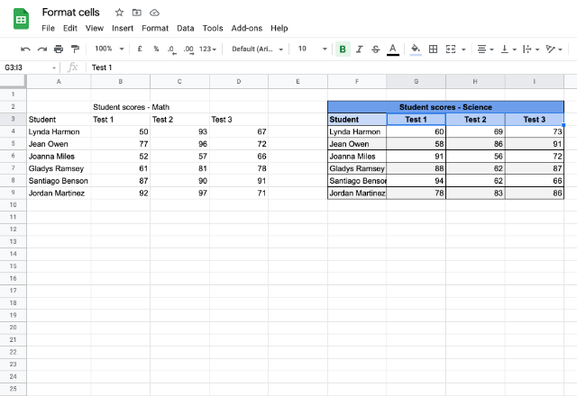 Google Sheets format cells as text