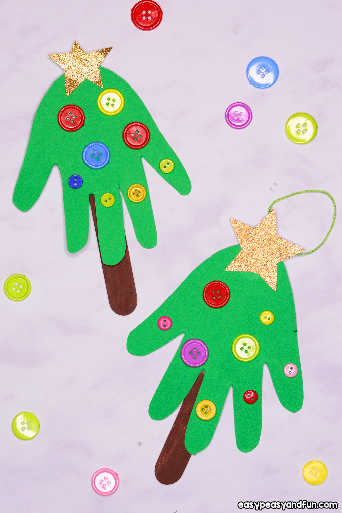 Handprint Tree Christmas Craft For Kids